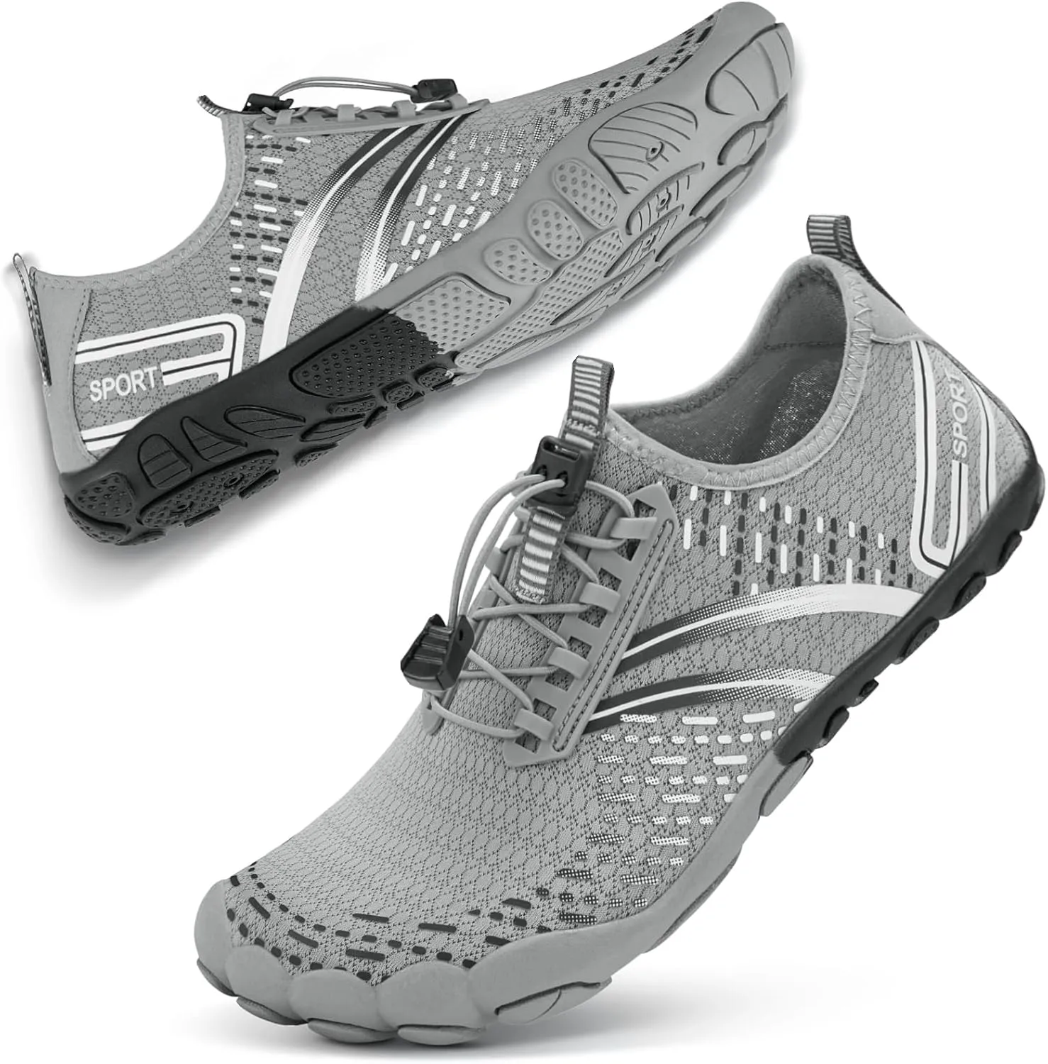 ATHMILE Hiking Barefoot Water Shoes for Women Men Beach Swim Aqua Pool River Quick Dry Athletic Wide Toe Outdoor Sport Kayaking Boating Rock Climbing Yoga Lake