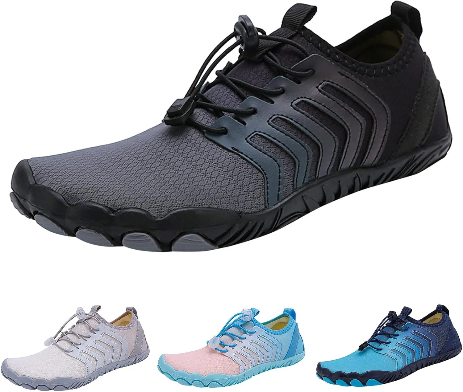 Barefoot Water Shoes for Men Women Mens Non Slip Quick-Dry Water Hiking Shoes Wading Diving Sand Volleyball Shoe Rock Climbing Shoe Comfy Thick Sole Indoor Fitness Footwear