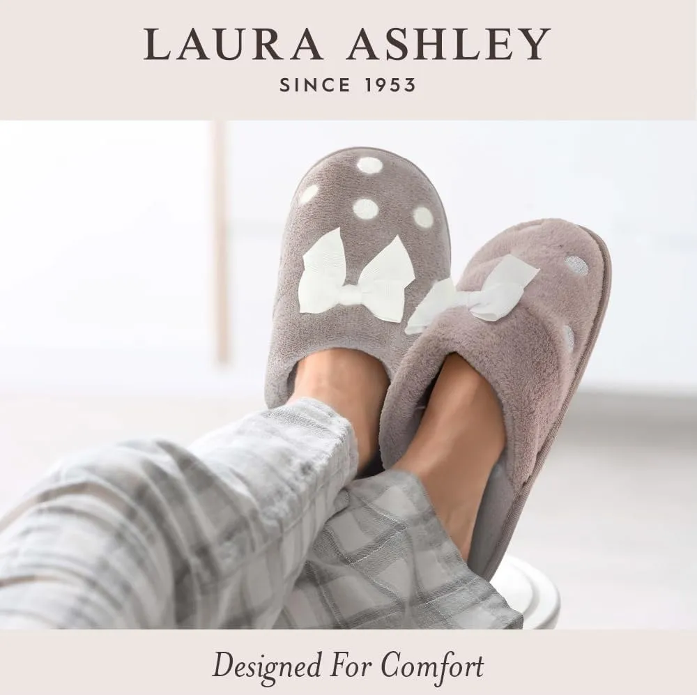 Laura Ashley Ladies Mid Cut Ankle Height Glossy Rain Boots, Lightweight Waterproof Booties for Women