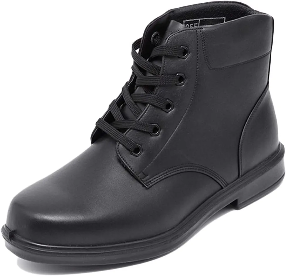 Men Military Combat Boots Ankle Army Lace-Up Leather Shoes Winter Plus Velvet Casual Outdoor Hiking Desert Ankle Boots