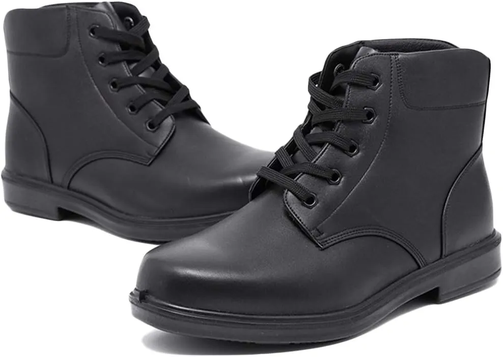 Men Military Combat Boots Ankle Army Lace-Up Leather Shoes Winter Plus Velvet Casual Outdoor Hiking Desert Ankle Boots