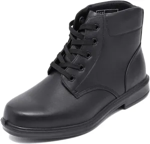 Men Military Combat Boots Ankle Army Lace-Up Leather Shoes Winter Plus Velvet Casual Outdoor Hiking Desert Ankle Boots