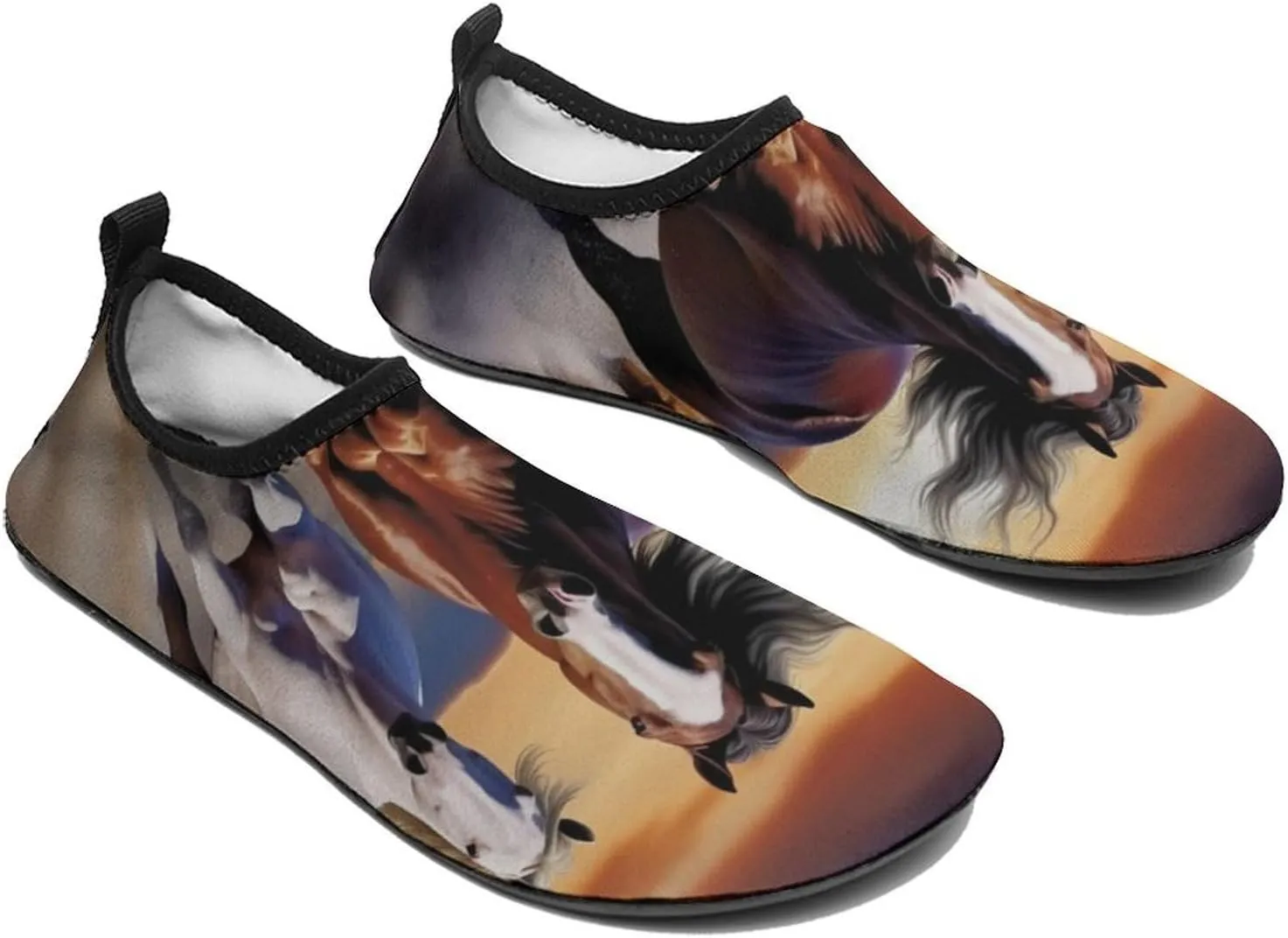 Running Horses Water Shoes for Women Men Quick-Dry Non Slip Barefoot Aqua Socks Swim Rock Climbing Pool Shoes Socks Sports Shoes Athletic Must Haves Outdoor Gear