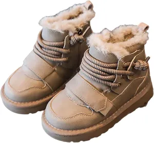 Winter Girls Boys Ankle Boots Comfortable Warm Lined Casual Shoes Sports Shoes Outdoor Children Baby Boy Boot