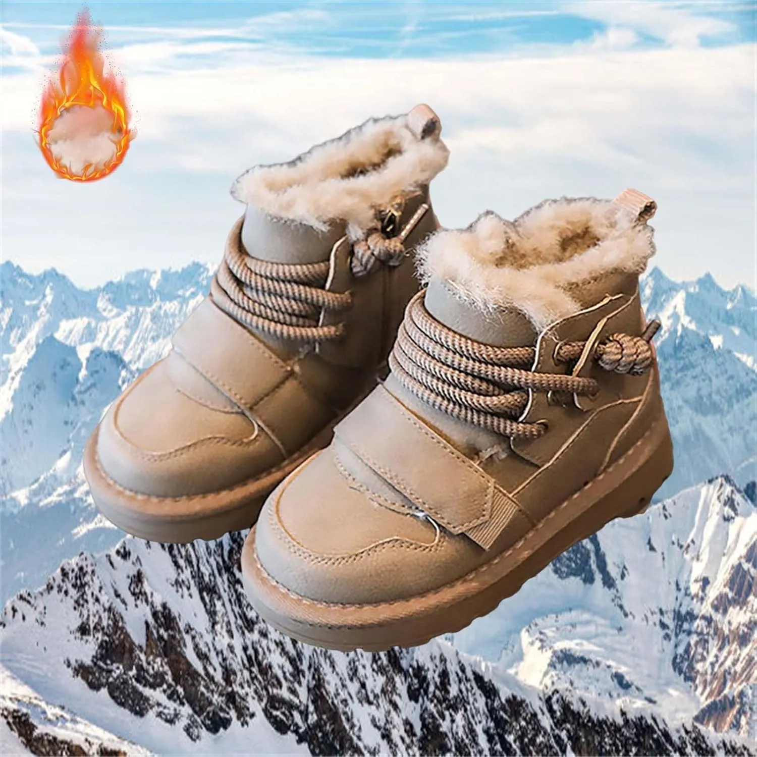 Winter Girls Boys Ankle Boots Comfortable Warm Lined Casual Shoes Sports Shoes Outdoor Children Baby Boy Boot