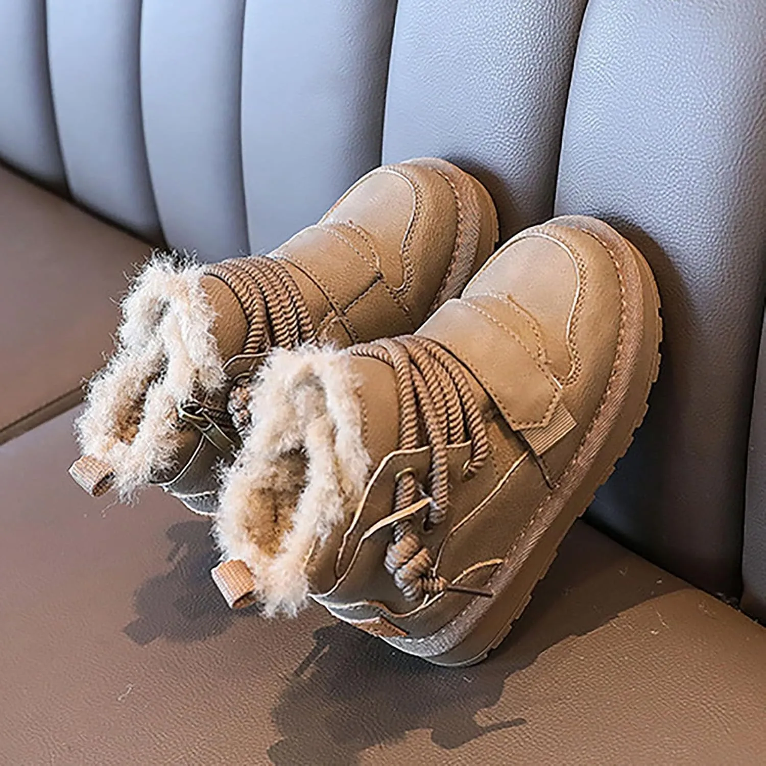 Winter Girls Boys Ankle Boots Comfortable Warm Lined Casual Shoes Sports Shoes Outdoor Children Baby Boy Boot