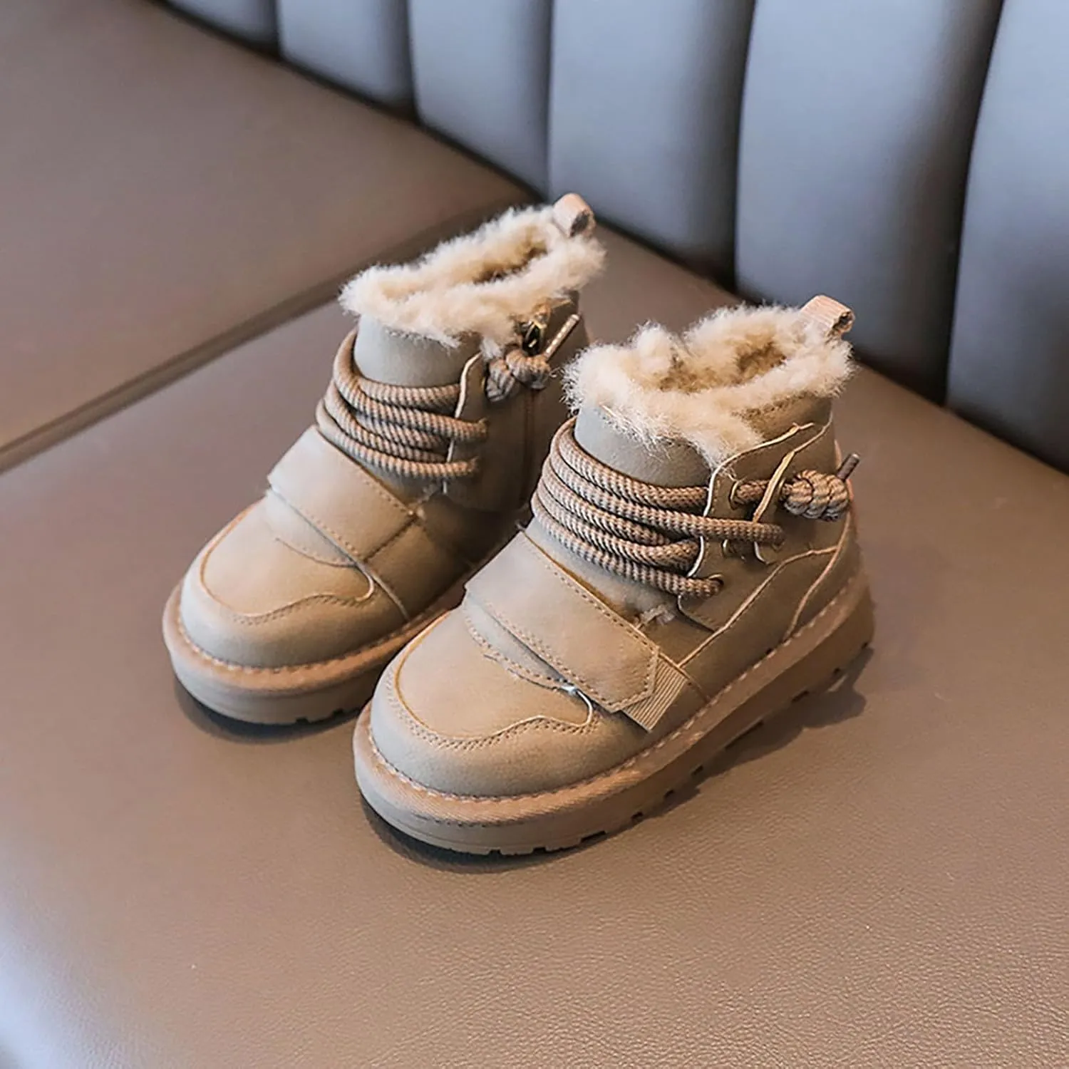 Winter Girls Boys Ankle Boots Comfortable Warm Lined Casual Shoes Sports Shoes Outdoor Children Baby Boy Boot