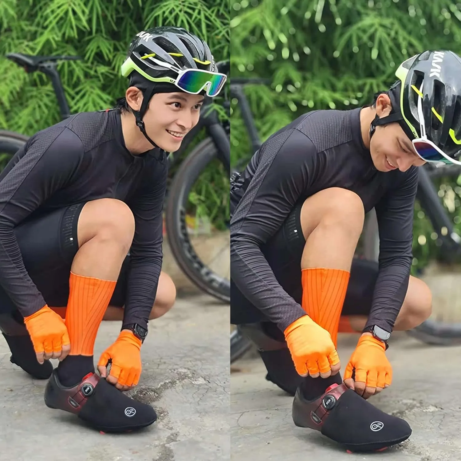 YKYWBIKE Cycling Shoe Covers Thermal Shoe Toe Covers Winter Cycling Overshoes Protectors Windproof Half Shoecover for Men Women Bike Shoe Covers for Mountain Road Bike